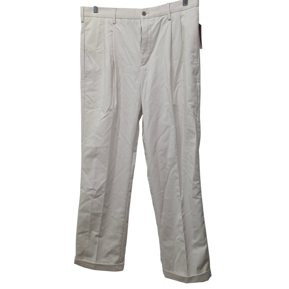 3 Pack NWT Chaps Mens Double Pleat Chino Pants Wrinkle/Stain Resistant W33xL32 - Picture 3 of 12